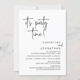 Det är Party, Bröllop Elopement Dinner Party Inbjudningar
