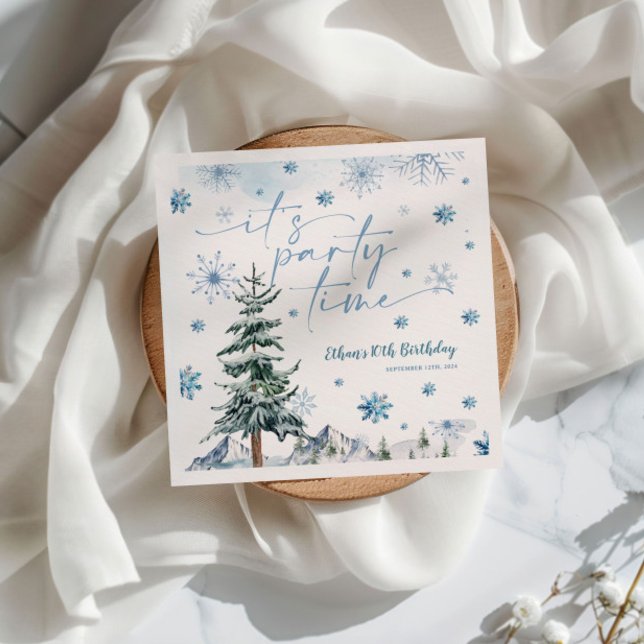 Det är party på vinterdagen pappersservett (Skapare uppladdad)