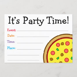 Det är Party! Pizza-födelsedagen Inbjudningar
