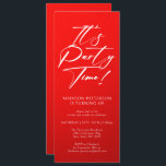 Det är Party-tid, 40:e födelsedag Party enkel Eleg Inbjudningar<br><div class="desc">Det är Party Time 40:e fyrtionde Födelsedagsfesten Enkel inbjudan till Elegant Inbjudan har en minimalistisk utformning med texten "Det är Party tid!" i modern manusatypgrafi och personlig nedan med din anpassningsbar. Redigerbart textteckensnitt stil och färg kan ändras med röd bakgrund. Designad av © Evco Studio www.zazzle.com/store/evcostudio</div>