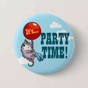 Det är PARTY TID! Flyter Opossum-ballongen Possum Knapp