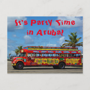 Det är Party tid i Aruba Inbjudan Vykort