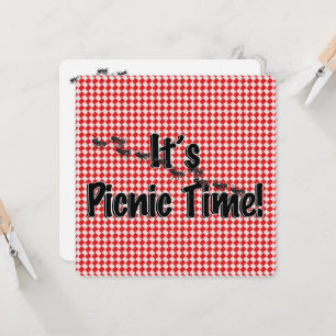 Det är Picnic Time! Red Checkered Bord Trasa w/Ant