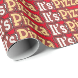 Det är Pizza party ord art som slår pappert Presentpapper