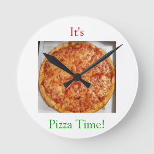 Det är Pizza Time! Rund Klocka