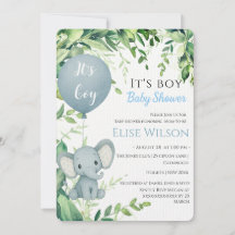 Det är pojken! Cute Little elephant baby med ballo