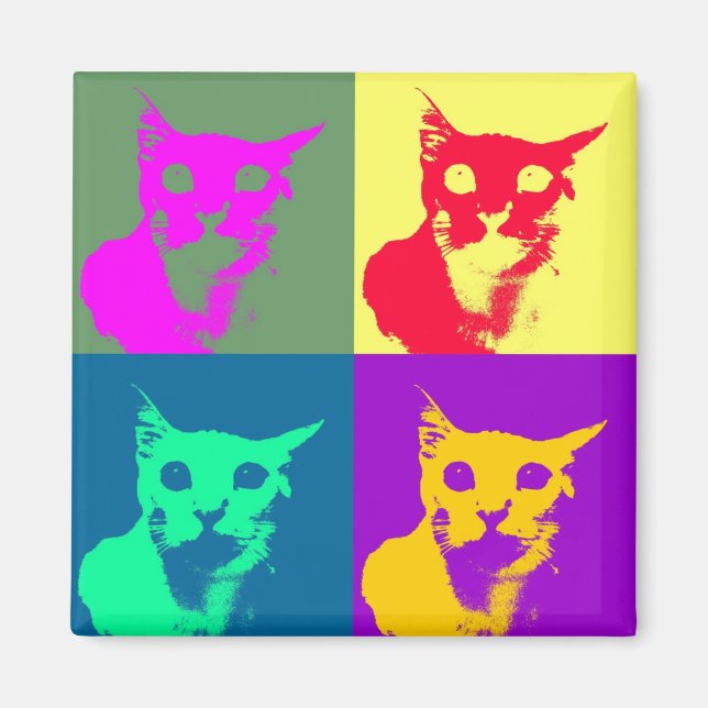 Det är "Pop-art Lance" på en funky kylmagnet! Magnet (Framsidan)