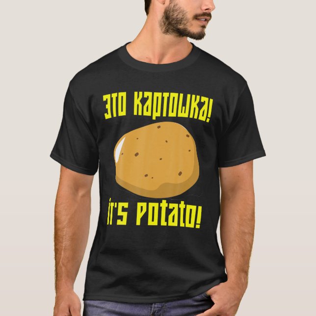 Det är potatis-besviken rysk sen kväll t shirt (Framsida)