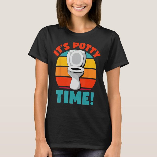 Det är Potty Time Toilet Humor T Shirt (Framsida)