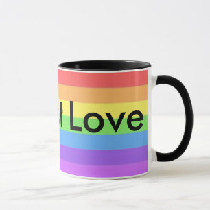 Det är precis kärlek, mugg för LGBT-regnbågeka