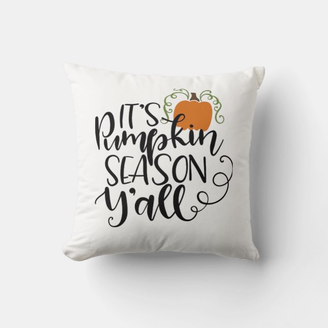 Det är Pumpkin Season Y'all Kudde (Framsida)