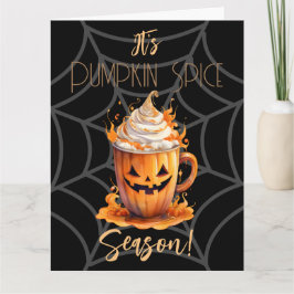Det är Pumpkin Spice Season-mappat gratulationskor Kort