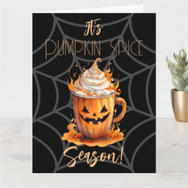 Det är Pumpkin Spice Season-mappat gratulationskor Kort