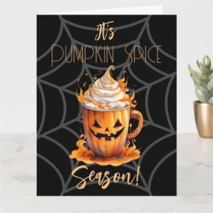 Det är Pumpkin Spice Season-mappat gratulationskor Kort