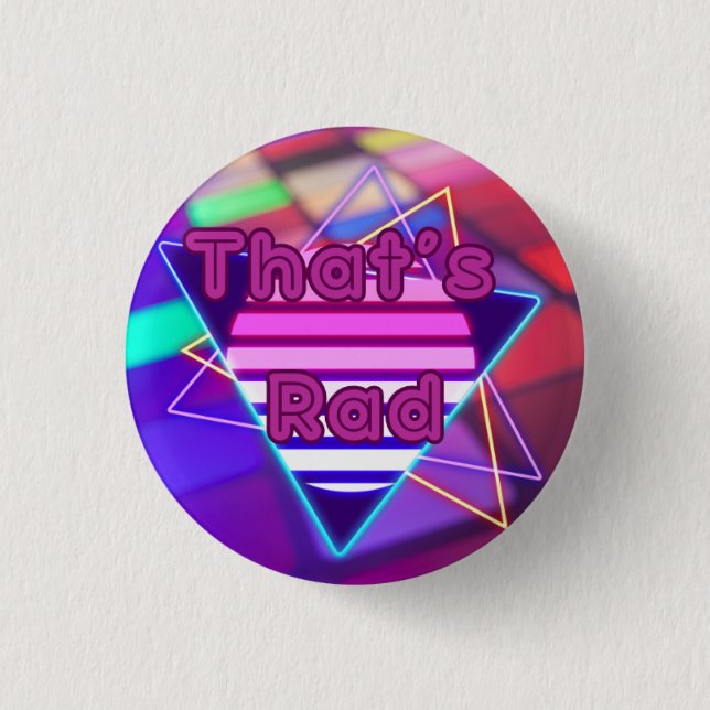 "Det är Rad" 80s Disco Button Badge Knapp (Framsida)