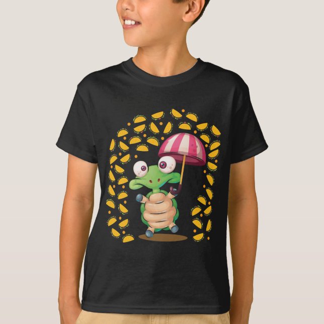 Det är Raining Tacos Turtle mexikanska Älskare T Shirt (Framsida)