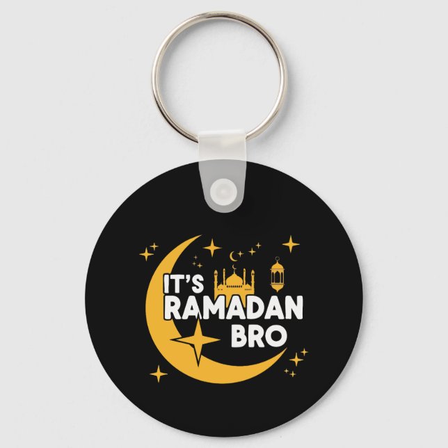 Det är Ramadan Bro Glad fasta Islamiska halvmåne Nyckelring (Framsida)