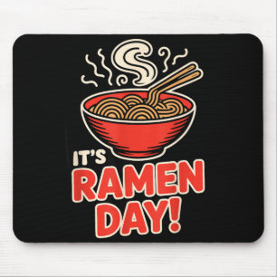 Det är Ramen-dagen asiatisk mat nudlar soppskål Cu Musmatta