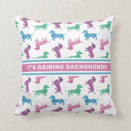 Det är "Rining Dachshunds Cute Pastel Doxies" Kudde