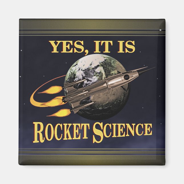 Det är Rocket Science Magnet (Framsidan)
