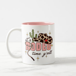 Det är Rodeo Time Y'all Två-Tonad Mugg