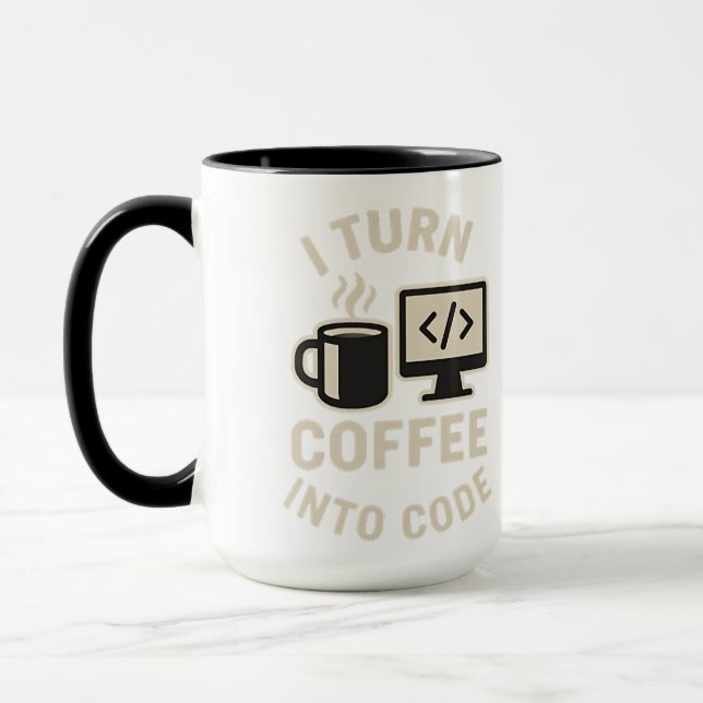 Det är roligt att förvandla kaffe till kod mugg (Vänster)