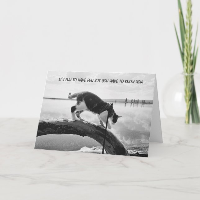 Det är roligt att ha roligt, notecard meddelande (Framsida)