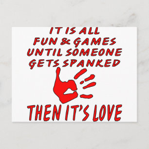 Det är Roligt och spel tills någon får spaning Vykort