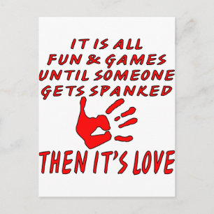 Det är Roligt och spel tills någon får spaning Vykort