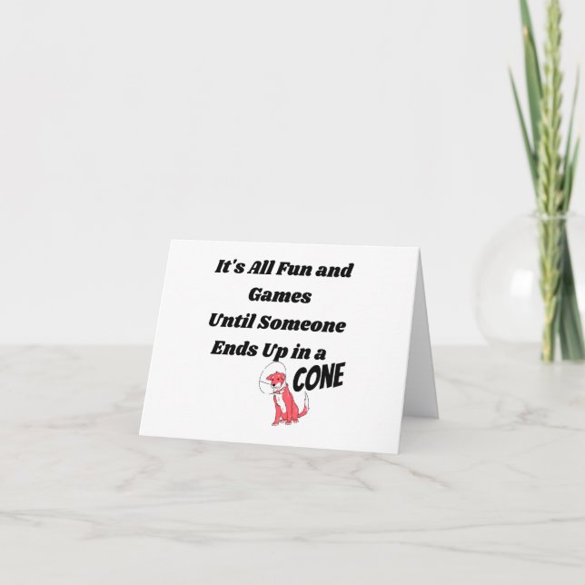 Det är Roligt och spel tills nån.. Kon Tack Kort (Framsida)