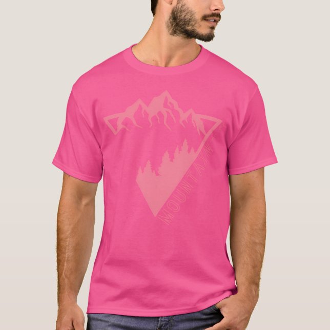 Det är Rosa Mountains Triangle Active T Shirt (Framsida)