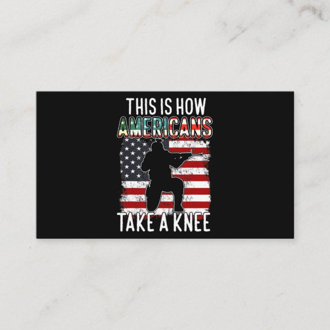 Det är så amerikanerna tar en Knee Funny Gift Vete Visitkort (Framsida)