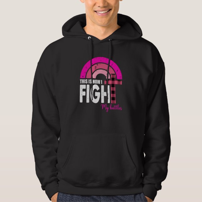 Det är så jag bekämpar mina bröstcancergåvor hoodie (Framsida)