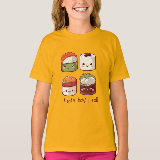 Det är så jag Roll Cute Kawaii Sushi T Shirt (Framsida)