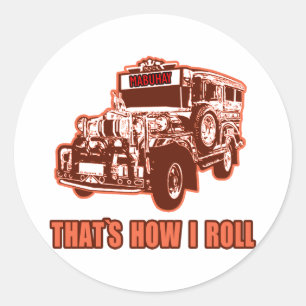 Det är så jag Roll Jeepney Runt Klistermärke