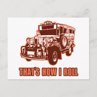 Det är så jag Roll Jeepney Vykort