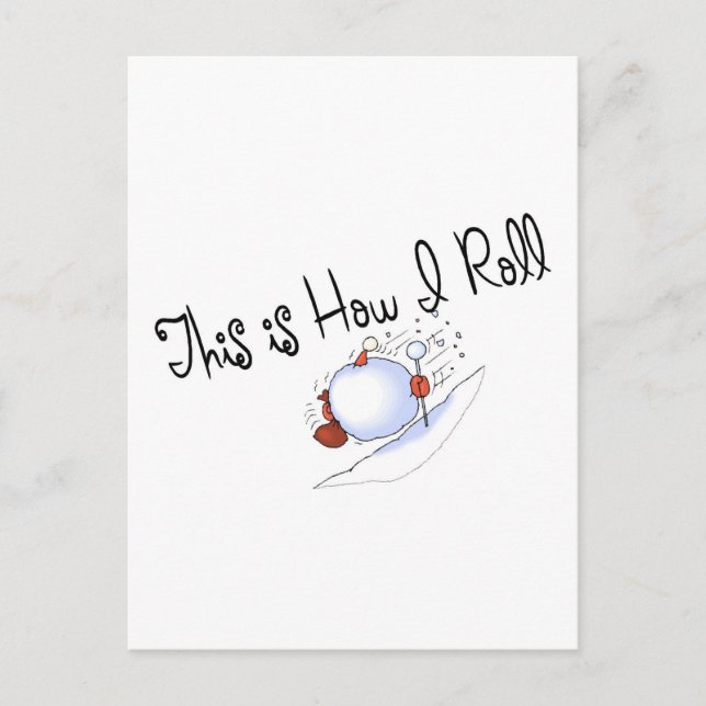 Det är så jag roterar snöboll vykort (Framsida)