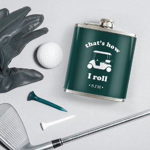 Det är så jag rullar Monogrammat Golf Fickplunta
