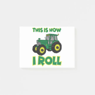 Det är så jag rullar post-it block