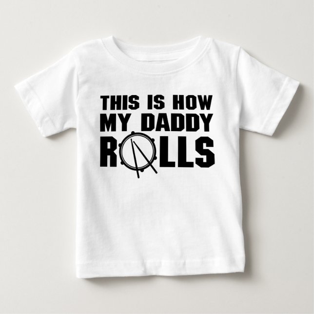 Det är så min pappa rolls Drummer T Shirt (Framsida)