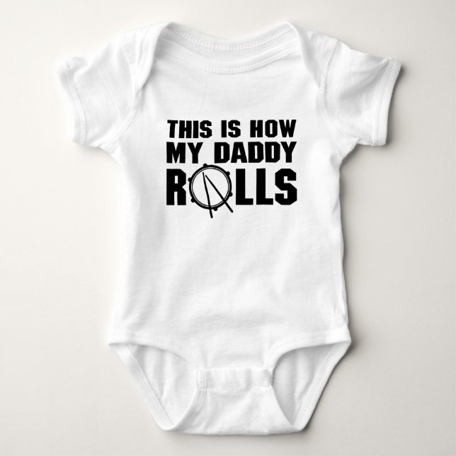 Det är så min pappa rolls Drummer T Shirt (Framsida)