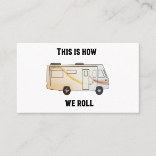 DET ÄR SÅ VI ROLL - klass A Motorhem Visitkort