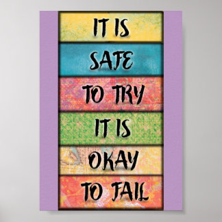 Det är säkert att försöka - Motiverande Inspireran Poster