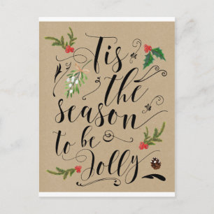 Det är säsong att bli ett jolly christmas-helgdag- helg vykort