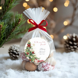 Det är säsong att gifta sig - Vinterbröllopsfest Runt Klistermärke