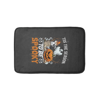 Det är säsong att vara kuslig Halloween-pumpa spök Badrumsmatta