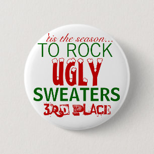 "Det är säsong till sten ful sweaters Knapp