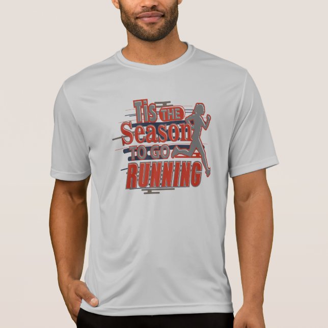 Det är säsongen att gå och springa Vintermaraton T Shirt (Framsida)