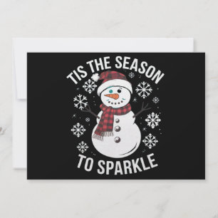 Det Är Säsongen Att Glänsa Jul Presente Julkort