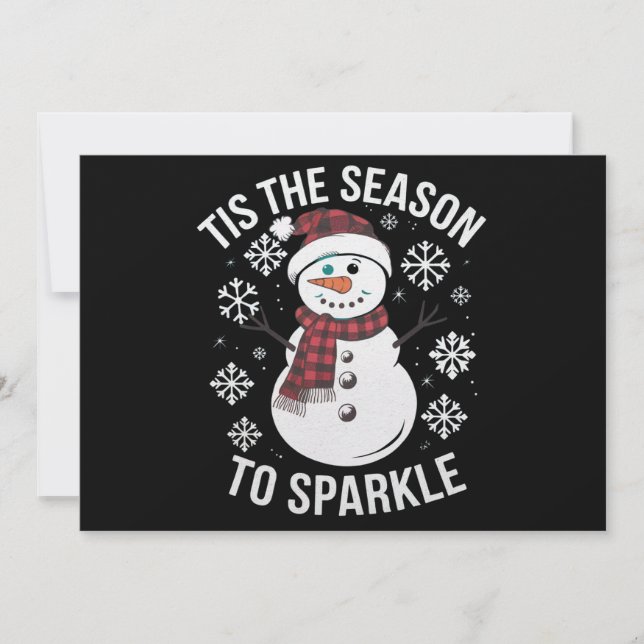 Det Är Säsongen Att Glänsa Jul Presente Julkort (Framsida)